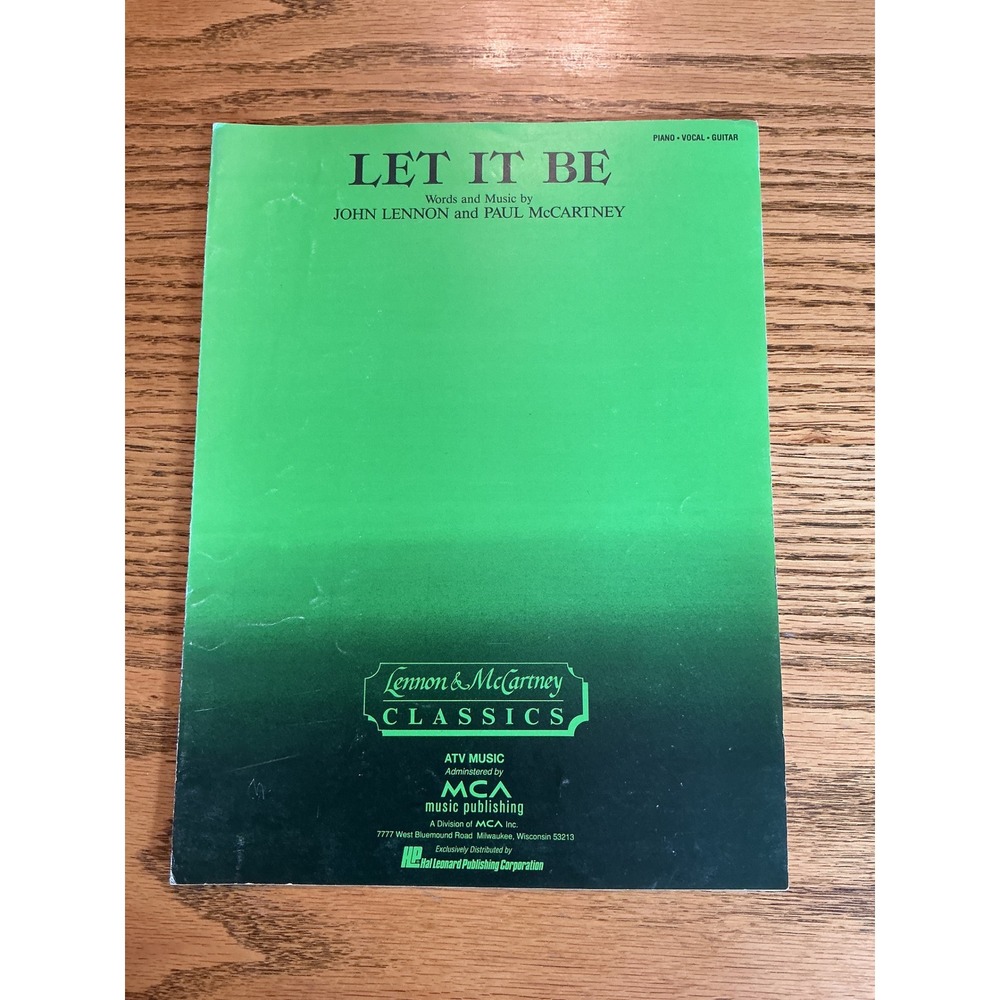 The Beatles Let It Be Sheet Music Piano Vocal Guitar Lennon McCartney Classics